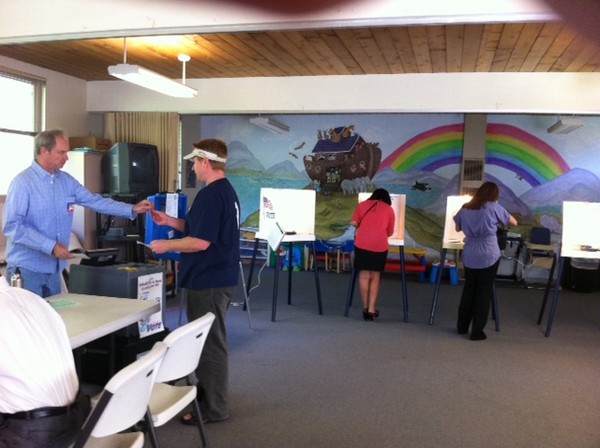 Receiving I Voted sticker