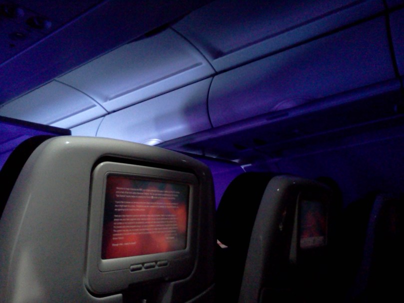 Inside Virgin Airlines plane