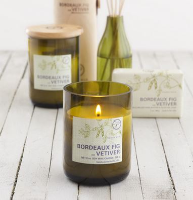 Upcycled Wine bottle Candle