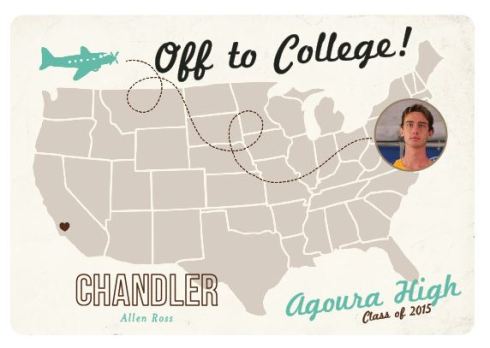 Graduation announcement off to college