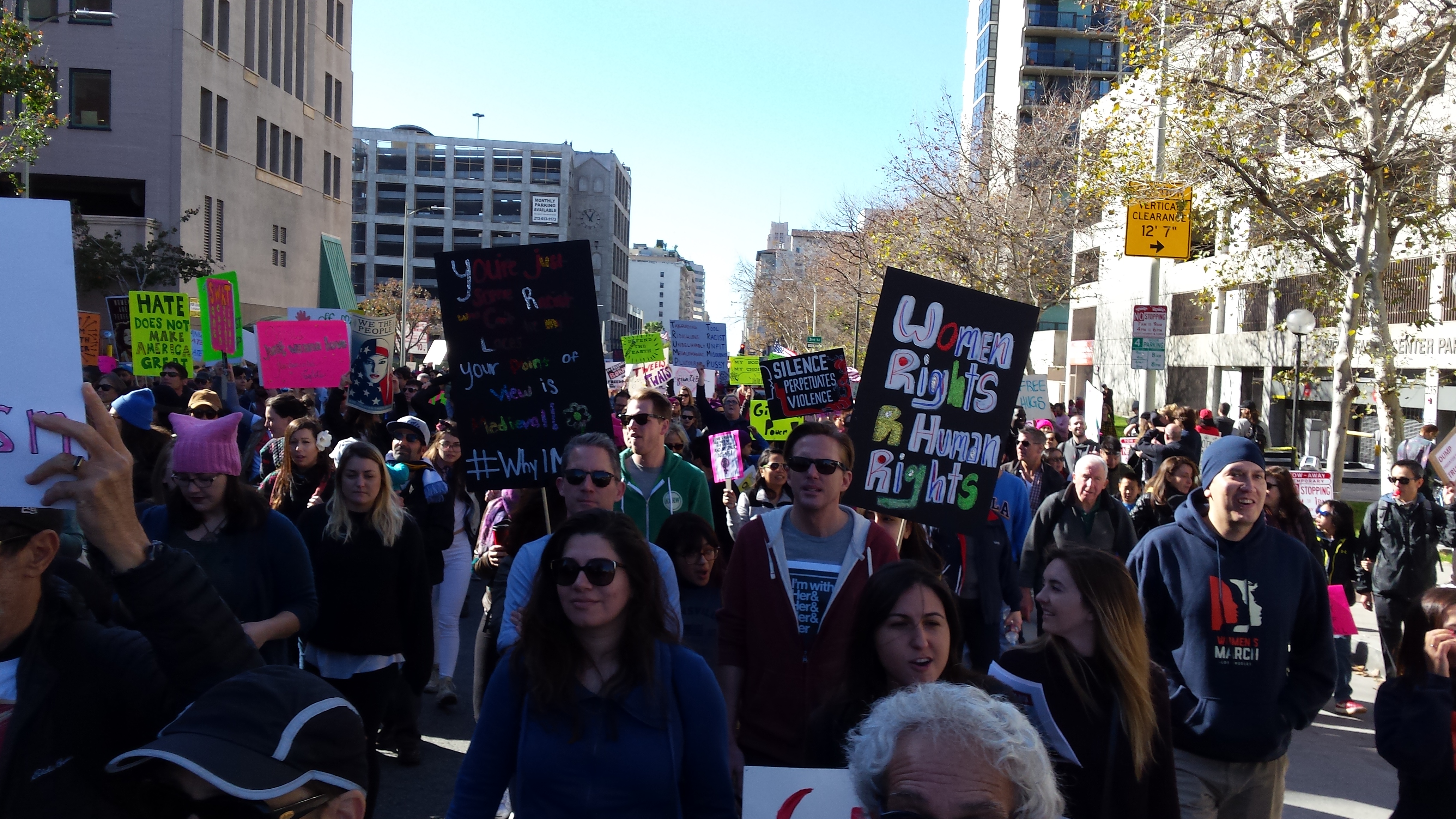crowd at protest march