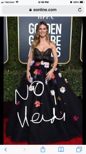 heidi klum golden globe red carpet